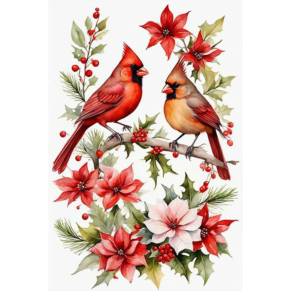 Diamond Painting Cardinals, Full Image - Painting