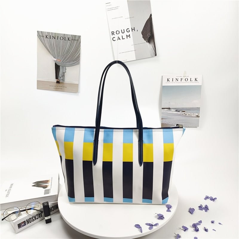 Luxury Brand Design Ladies Fashion Print Waterproof Shoulder Handbag Handbag Large Capacity Travel Dating Party Beach Bag