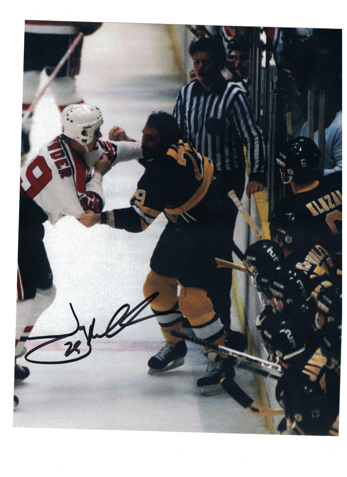 Jay Miller Boston Bruins Signed 8 x 10