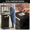 [US Local Warehouse] Commercial Trash Can with Removable Inner Bucket & Lid Side Opening Waste Bin for Garage Backyard