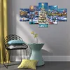 (Big Size)5Pcs Christmas Street-Full Round Diamond Painting 100*50CM