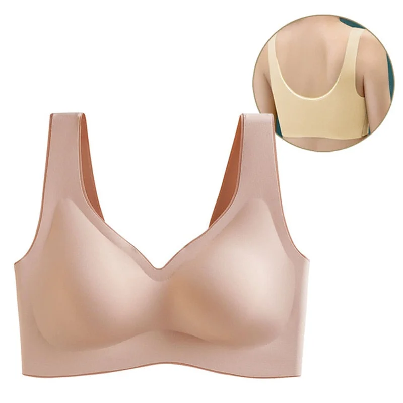Women Bra Latex Push Up Bras Seamless Bralette Female M-XXL Plus Size Bra Tank Tops Gathers Shockproof Pad Brassiere Underwear