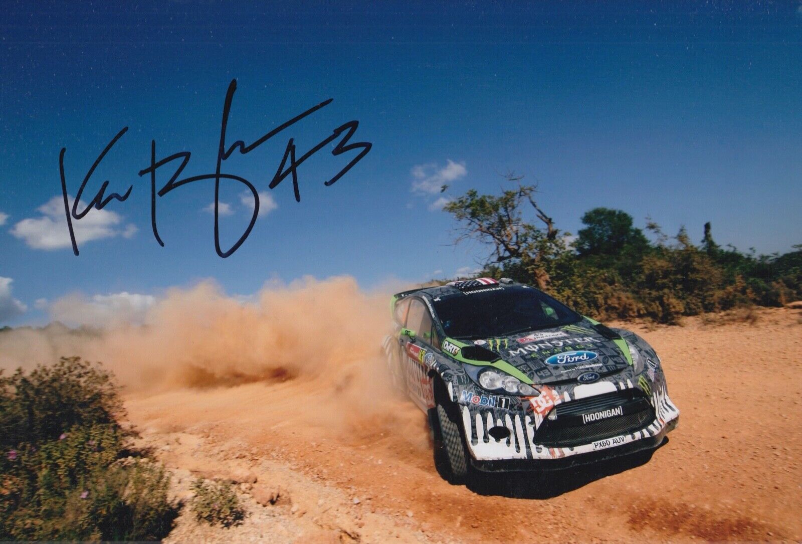 Ken Block Hand Signed 12x8 Photo Poster painting Rally Autograph Ford Fiesta 1