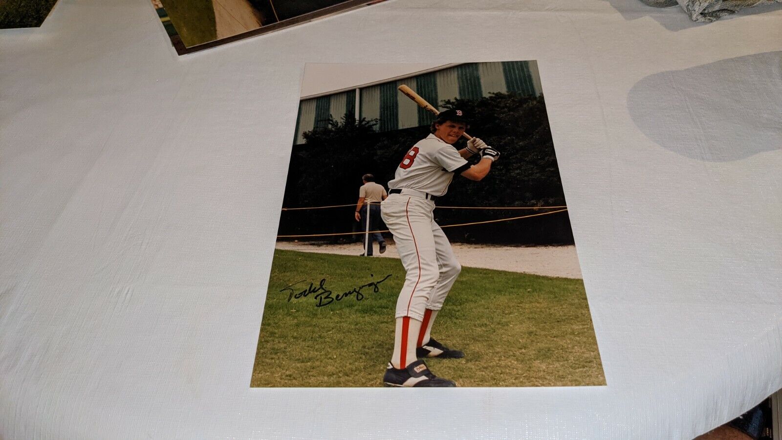 Todd Benzinger Boston Red Sox Signed 8x12 Personal Photo Poster painting W/Our COA READ