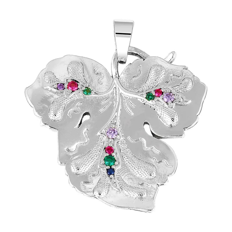 1 Piece 18.5*13.3MM Copper Zircon Geometric Heart Shape Flower Polished Pendant Jewelry Accessories