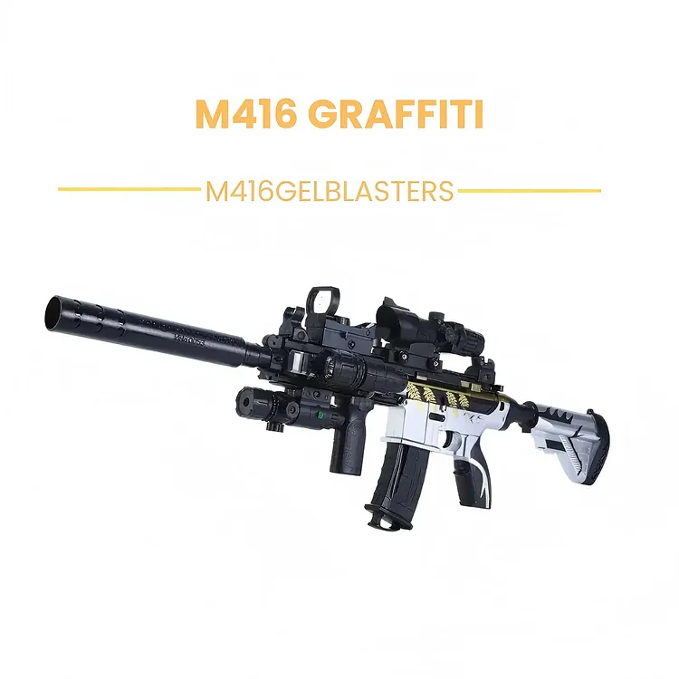 トイガン MP16 M416 Graffiti Gel Ball Blaster | Fast, Fun, Safe Gel Shooter