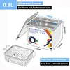 Ultrasonic Glasses Cleaner 800ML Ultrasonic Bath 