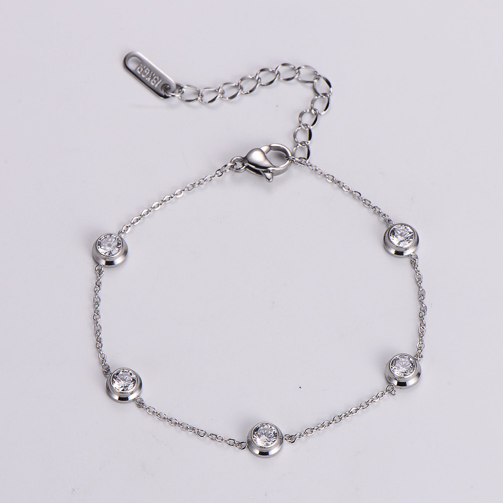 Women IG Style Tennis / Diamond Line Geometric Stainless Steel Electroplating Bracelets