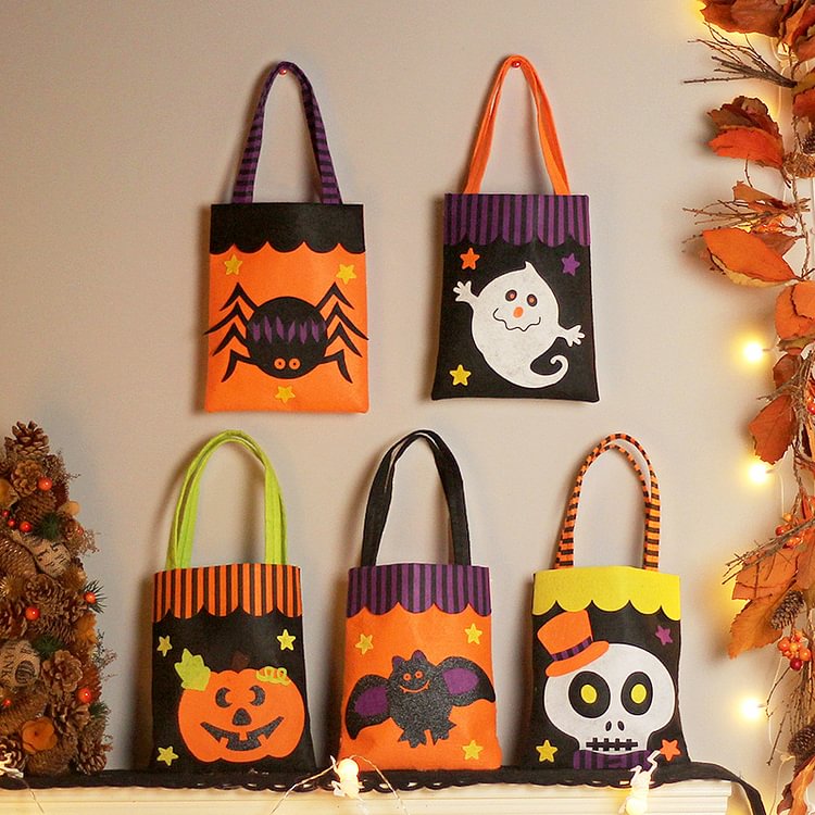 🎃 Halloween Decorations Cute Pumpkin Ghost Non-Woven Gift Bag
