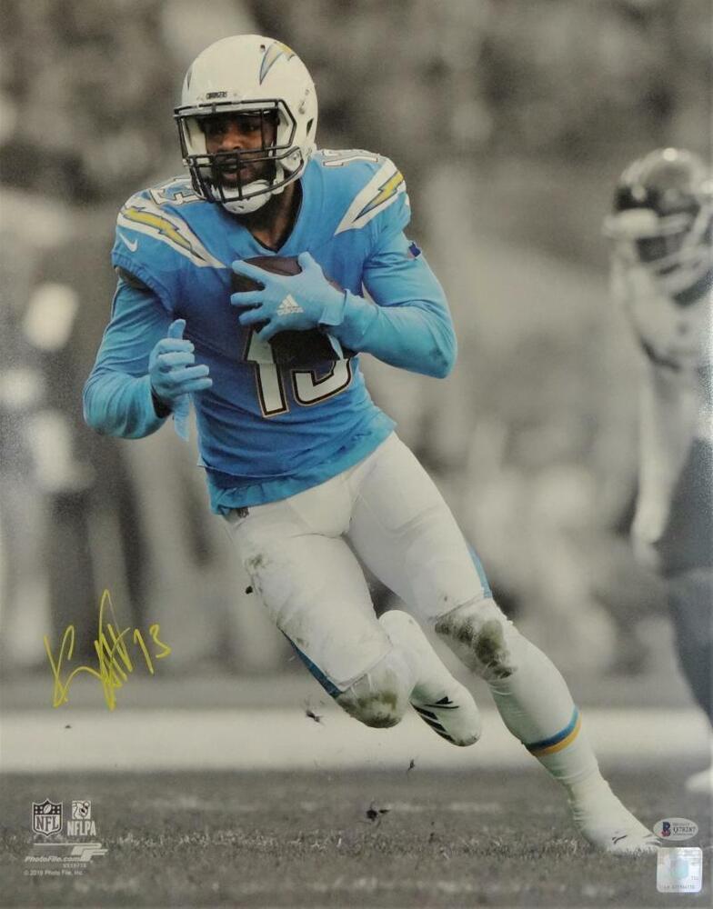 Keenan Allen Signed Chargers 16x20 B&W Spotlight PF Photo Poster painting Beckett Auth *Yellow