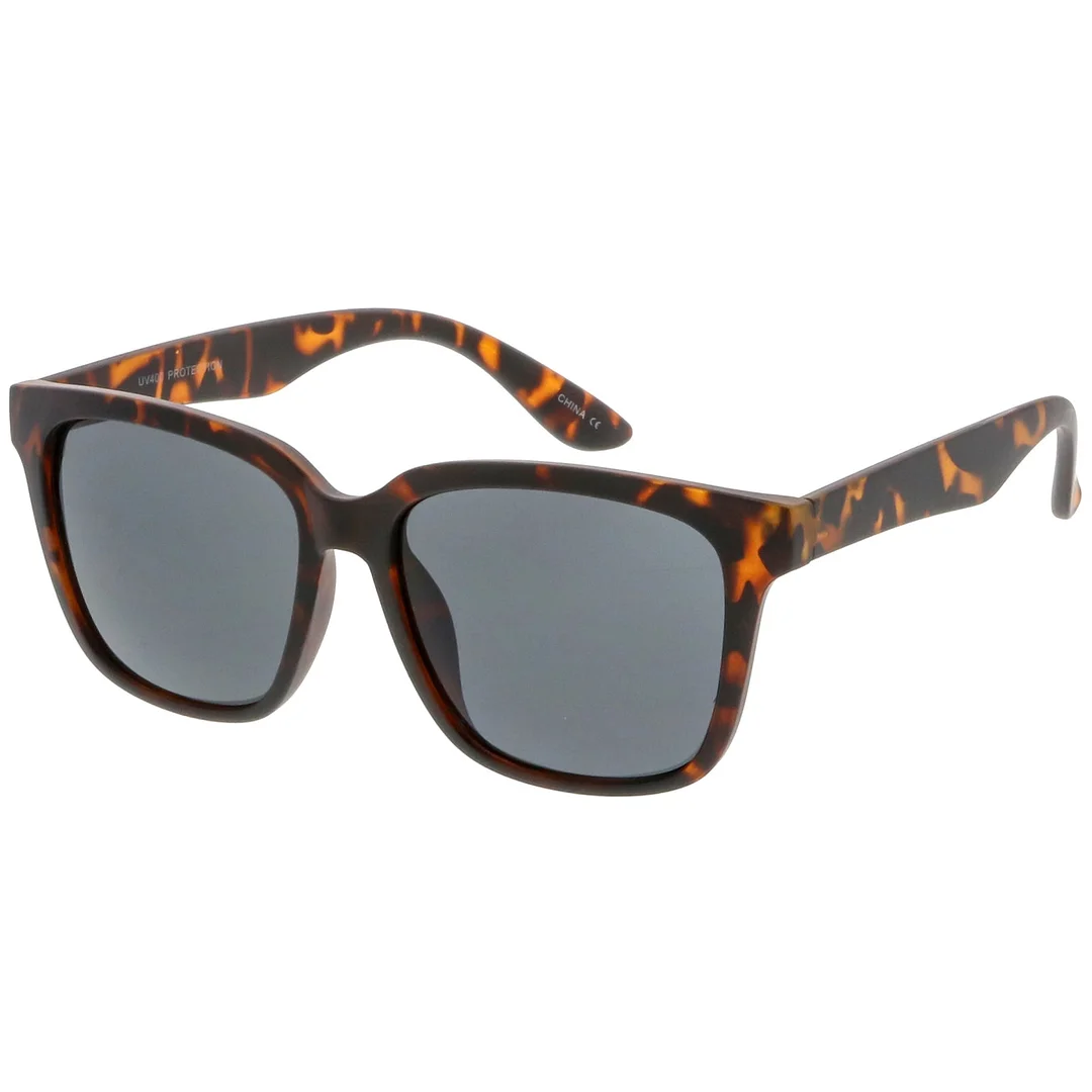 Large Horn Rimmed glasses Wide Arms Square Lens 57mm