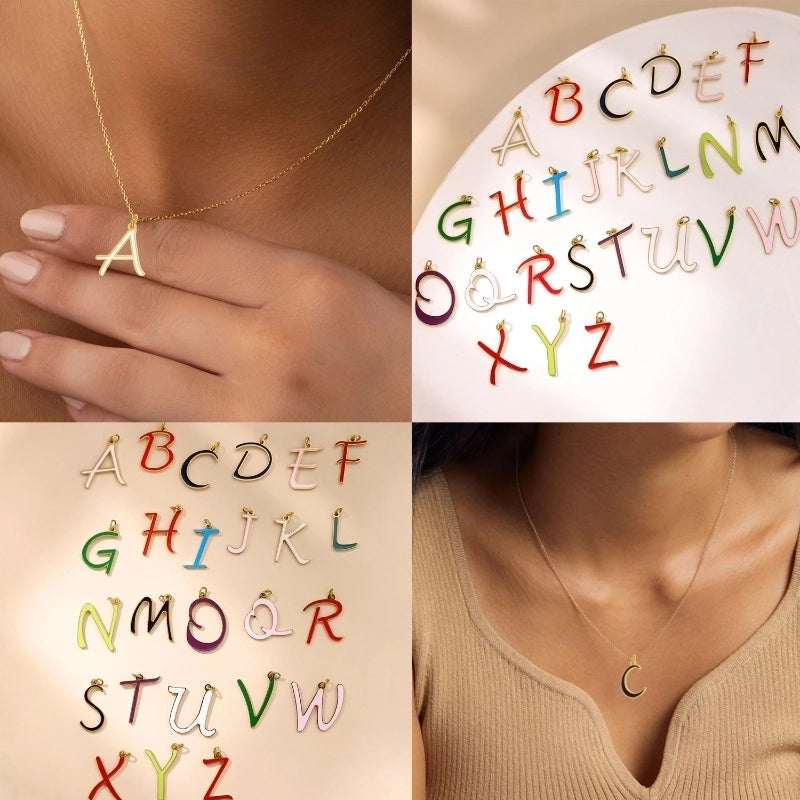 1 Piece 304 Stainless Steel Letter Jewelry Accessories Pendant