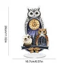 (US Local)Acrylic Special Shape Owl Diamond Painting Clock Ornaments Kit for Home Decor