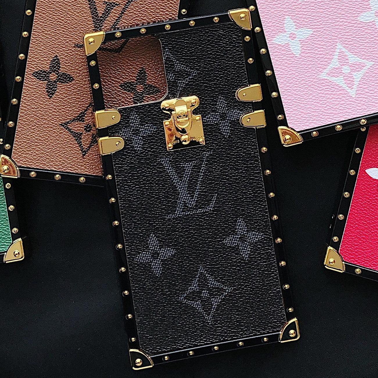 Classic LV Monogram Canvas Leather iPhone Crossbody Case Samsung Galaxy Cover