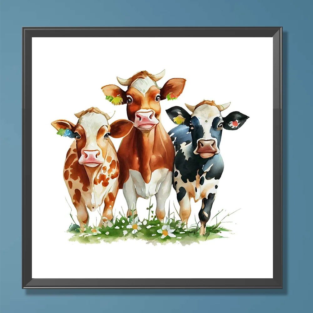 Diamond Painting - Full Round Drill - Cow(Canvas|30*30cm)