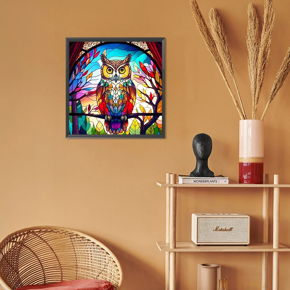 Diamond Painting - Full Round Drill - Owl(Canvas|30*30cm)