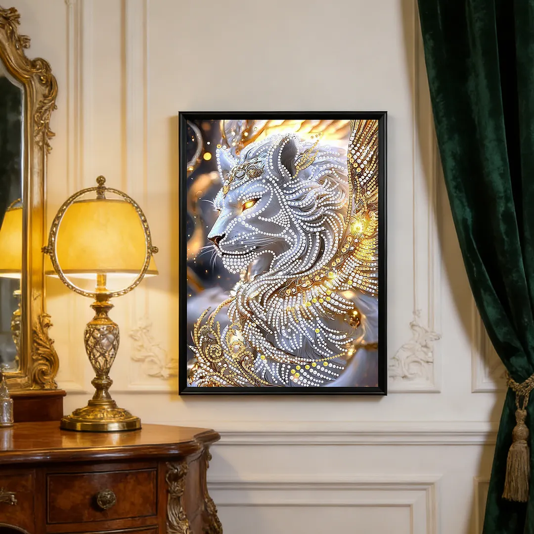 Pearl Painting Kit for Adults Winged Lion 11.81x15.75in