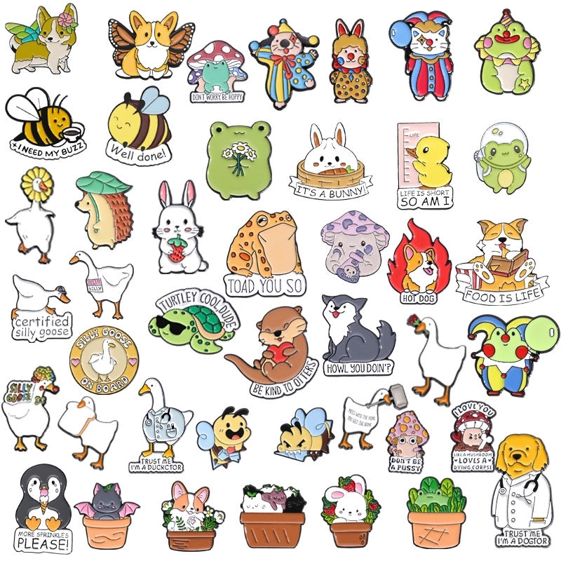 Cute Pin Animal Letter Alloy Stoving Varnish Unisex Brooches