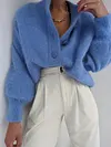 Fashion Retro Stand Collar Long Sleeve Button Casual Sweater