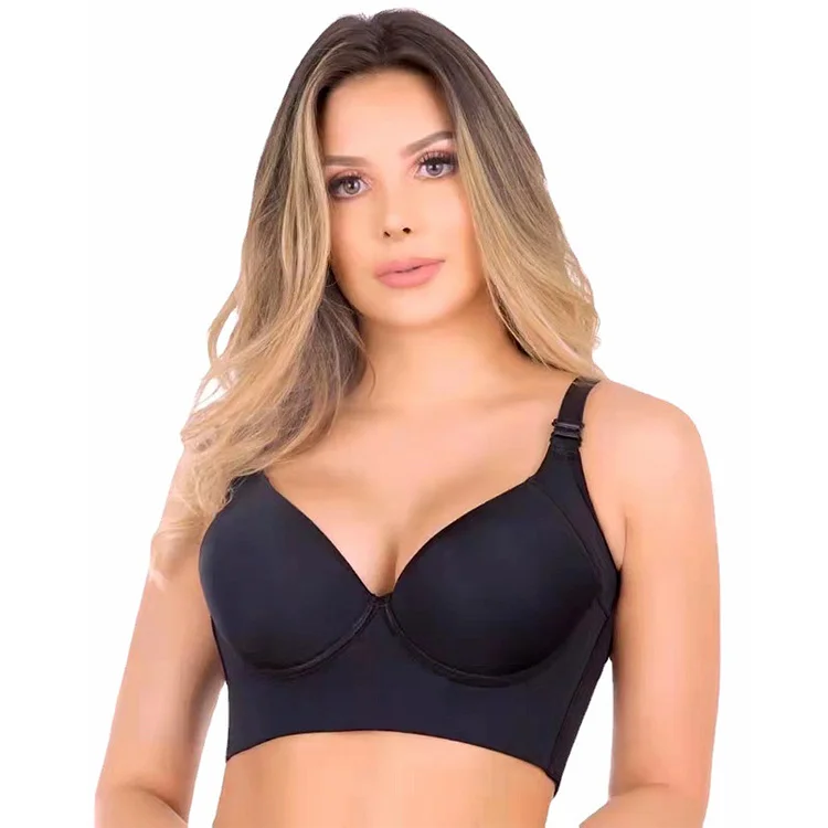 🔥Deep V Full Cup Back-smoothing Bra With Shapewear Incorporated - Buy three and get free shipping!