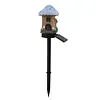 Solar Fairy-Tale Mushroom Cottage Garden Light Auto On/Off Mushroom House Statue Lawn Lights Weather-Proof Resin Mushrooms Ground Decor Lights for Yard Patio Pathway Lawn Flower Bed