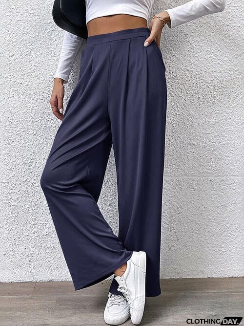 High Waist Straight Pants