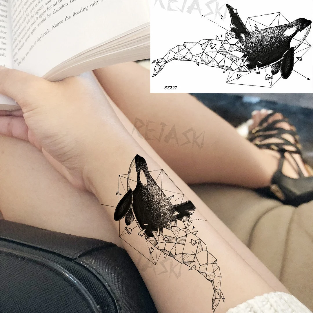 Realistic Sunflower Fashion Wrist Temporary Tattoos For Women Gilr Butterfly Geometry Fake Tattoo Custom Armbands Washable Tatoo