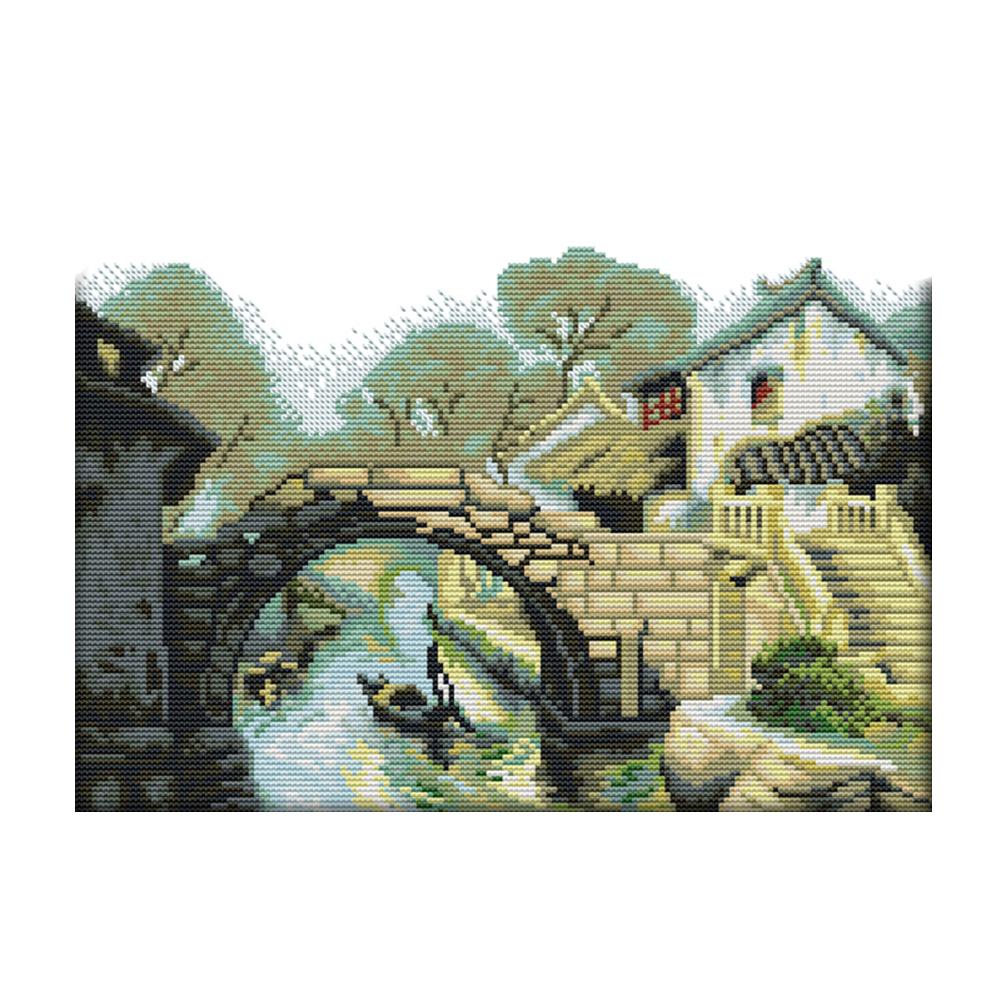 

Yi Jiangnan - 14CT Stamped Cross Stitch - 36*28cm, 501 Original