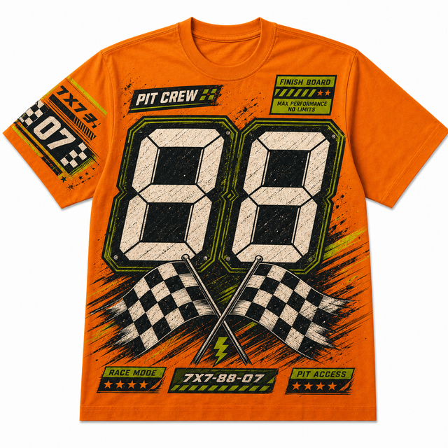 Motorsport Grid Number Cotton T-Shirt