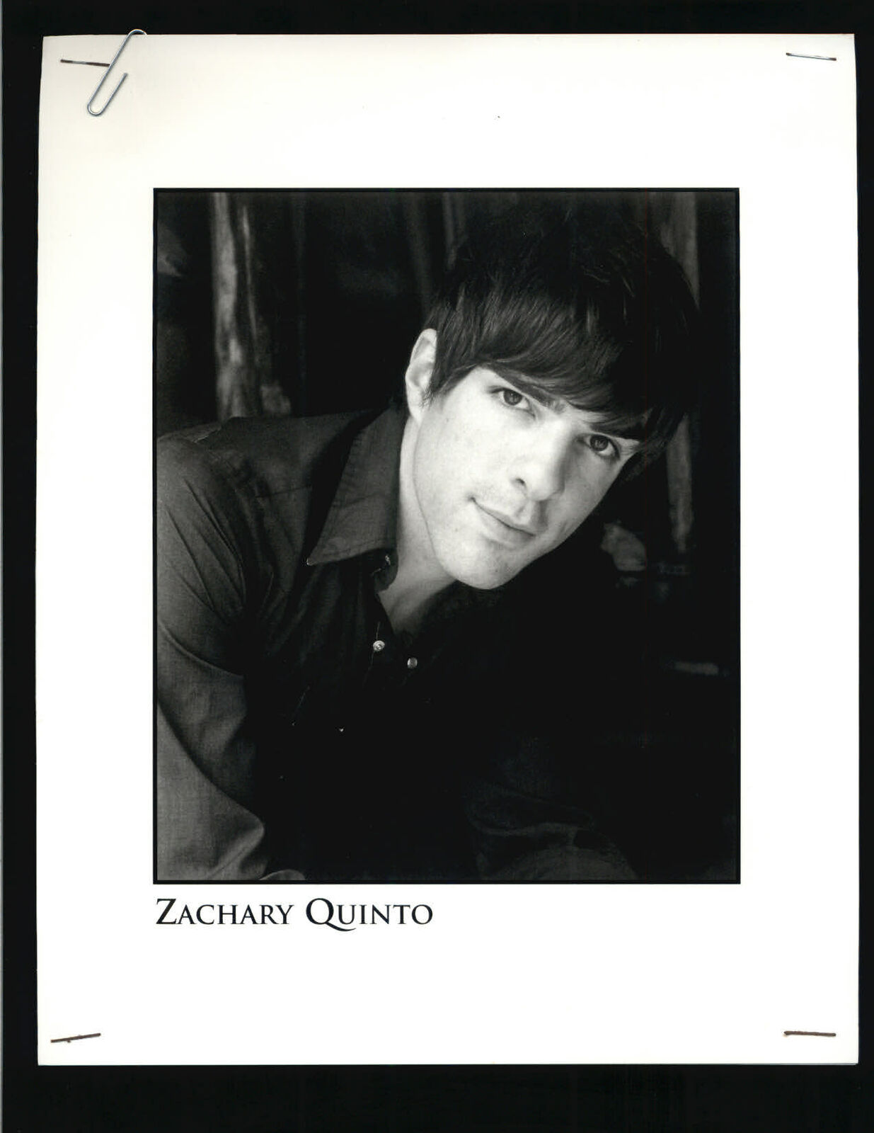 Zachary Quinto - 8x10 Headshot Photo Poster painting w/ Resume - Star Trek Spock Heroes RARE