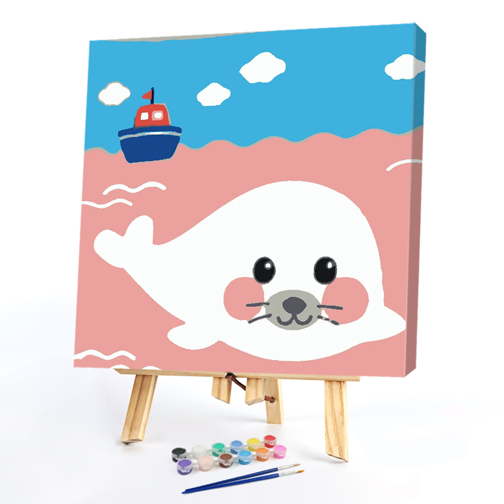 

20*20CM - Paint By Numbers - Little Dolphin, 501 Original