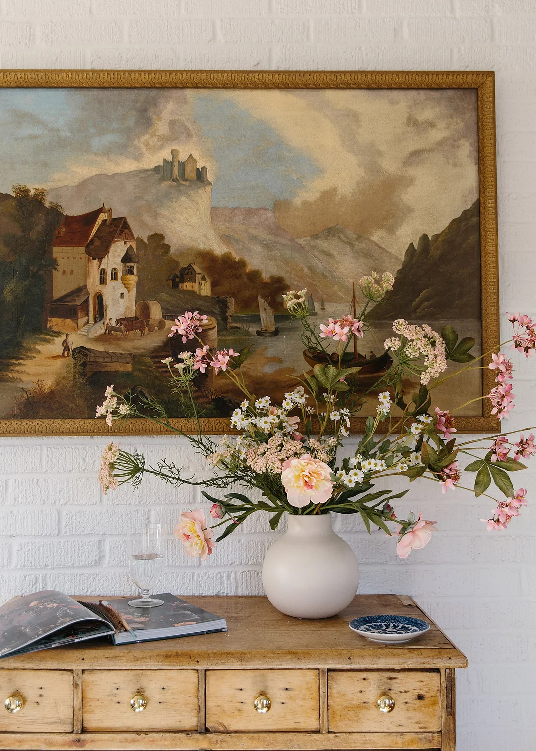 Faux Dill Wildflowers in Pink - 35"