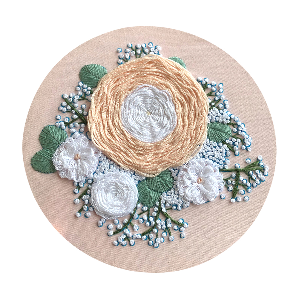 

Flowers - Embroidery - 30 X 30cm, 501 Original