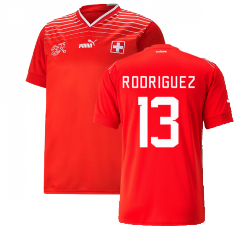 Maillot Suisse Ricardo Rodríguez 13 Domicile Coupe du monde 2022