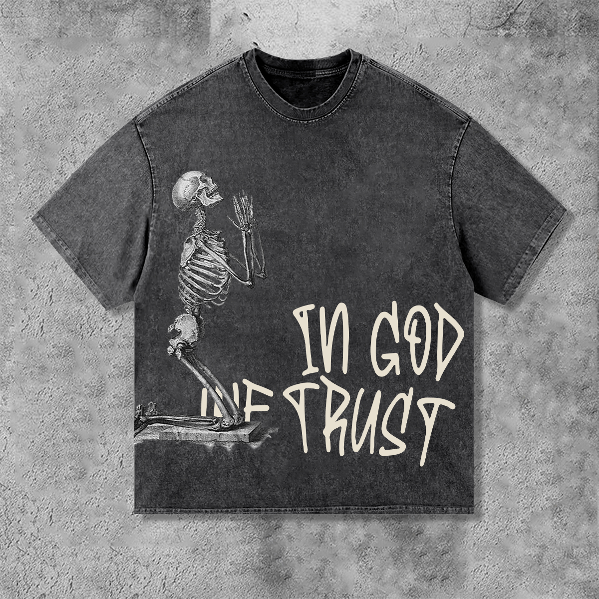 Sopula In God We Trust Graphic Acid Washed T-Shirt - Sopula｜Premium Graphic Tees & Graphic Clothing