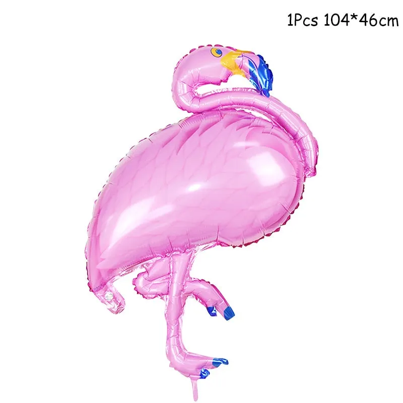 Hawaiian Party Decorations Palm Leaves Bunting Banner Luau Flamingo Summer Tropical Party Decoration Jungle Safari Party Ballons