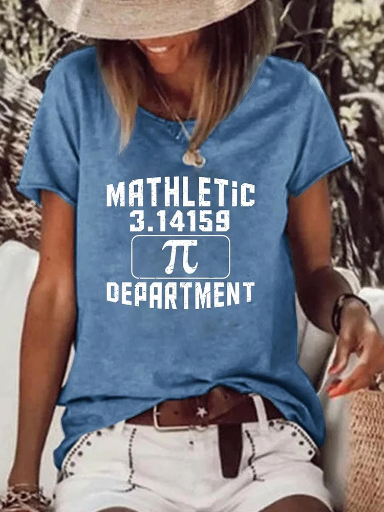 Mathletic Department Gift For Math Lover Raw Hem Tee