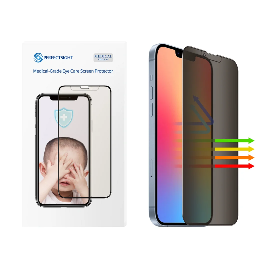 Privacy Blue Light Anti-Radiation Screen Protector For iPhone