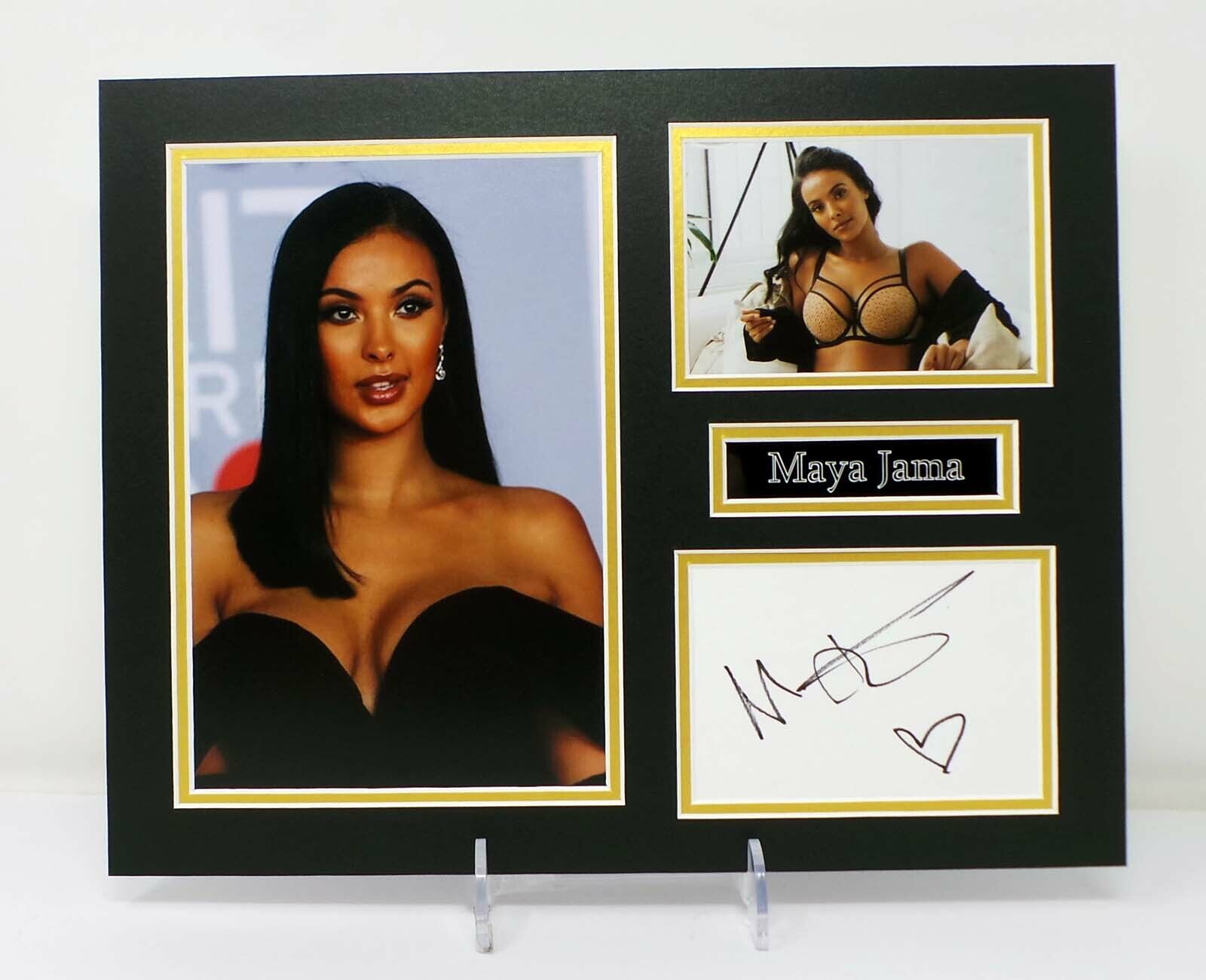 Maya JAMA Sexy Signed Mounted Photo Poster painting Display AFTAL RD COA Radio TV Presenter