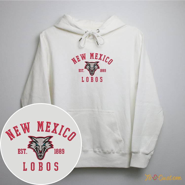 TOSCUSTOM™ Custom NCAA New Mexico Lobos Est 1889 Embroidered Hoodies