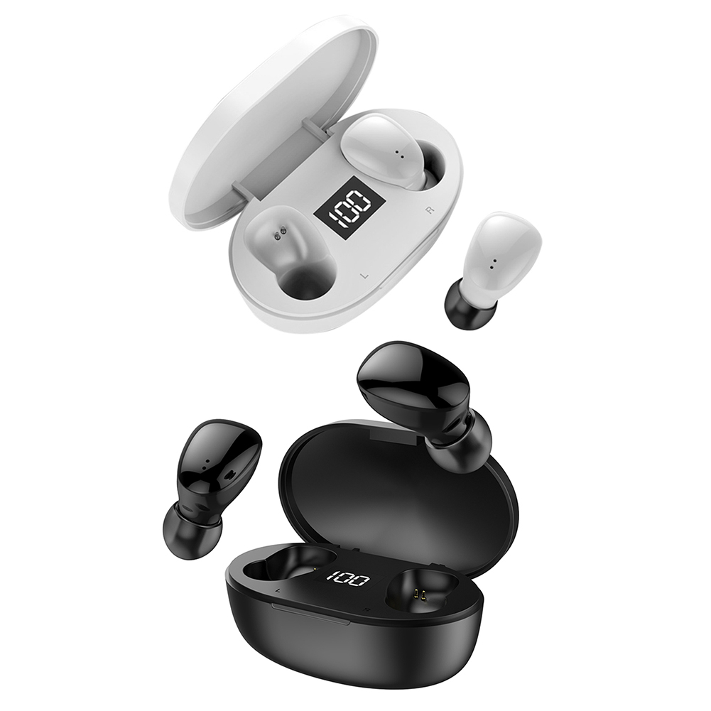 

C4 IPX4 TWS Bluetooth-compatible Earphones Fingerprint Touch Control Wireless Earbuds, Black, 501 Original