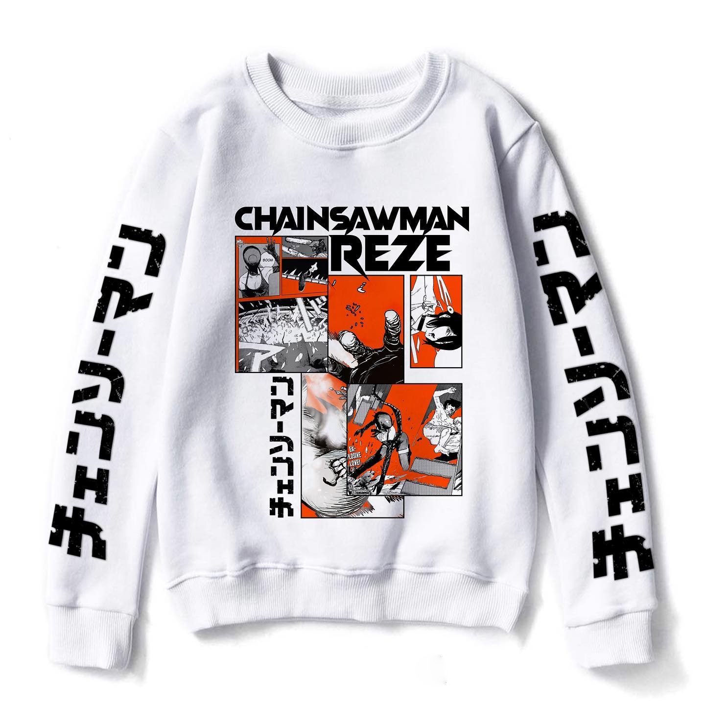 Chainsaw Man Cotton Unisex Crew Neck Anime Sweatshirt