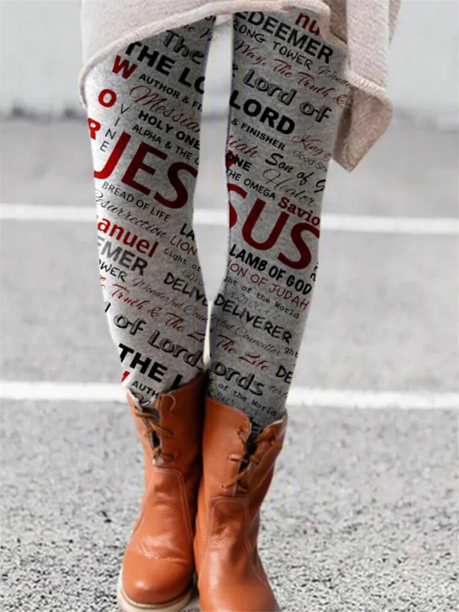 Women’s Jesus Printed Leggings