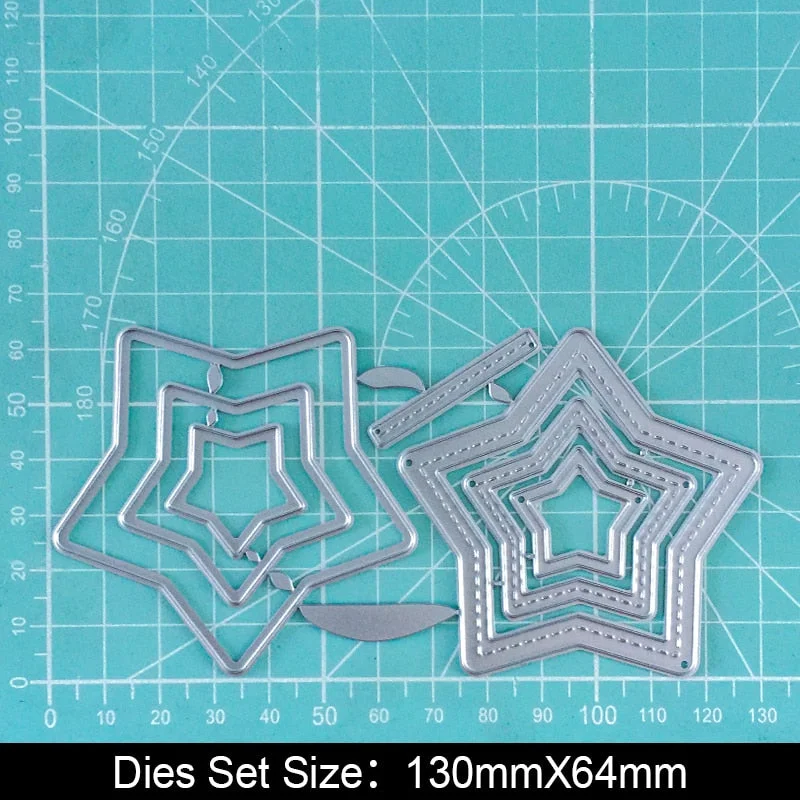 Pentagram Bottle Air Ball Star Craft Metal Cutting Dies for DIY Scrapbook Paper Cards Embossed Decorative