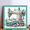 Sewing Machine-14CT/18CT Stamped/Counted Cross Stitch 40*40cm/15.75*15.75in