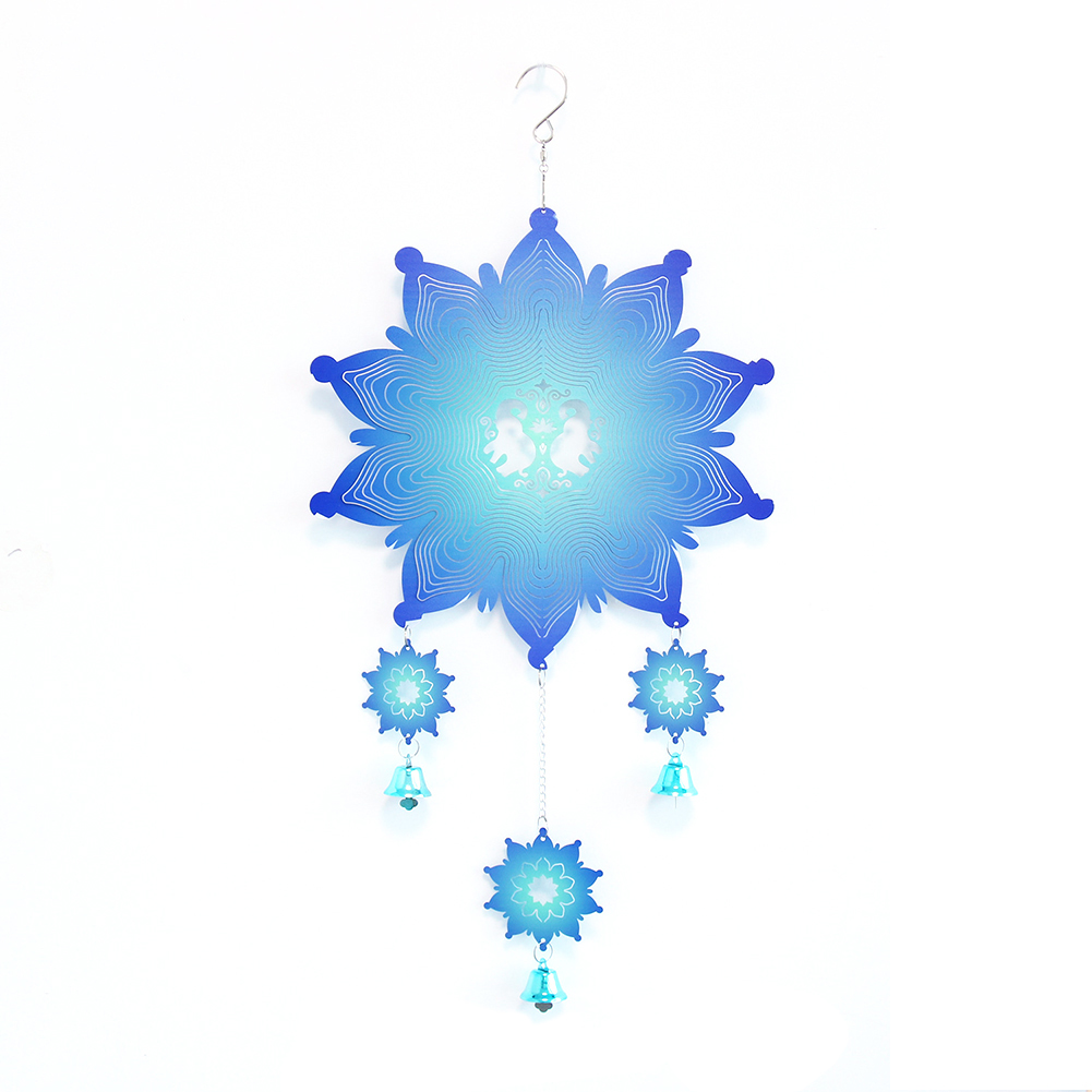 

3D Gradient Metal Wind Chimes Hanging Colorful Rotation Wind Spinner Bell, 501 Original
