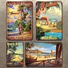 4PCS Hawaiian Style - Metal Tin Signs Set(8*12Inch/12*16Inch)