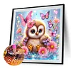 Diamond Painting-5D Full Round Drill Cartoon Owl(40x40cm)