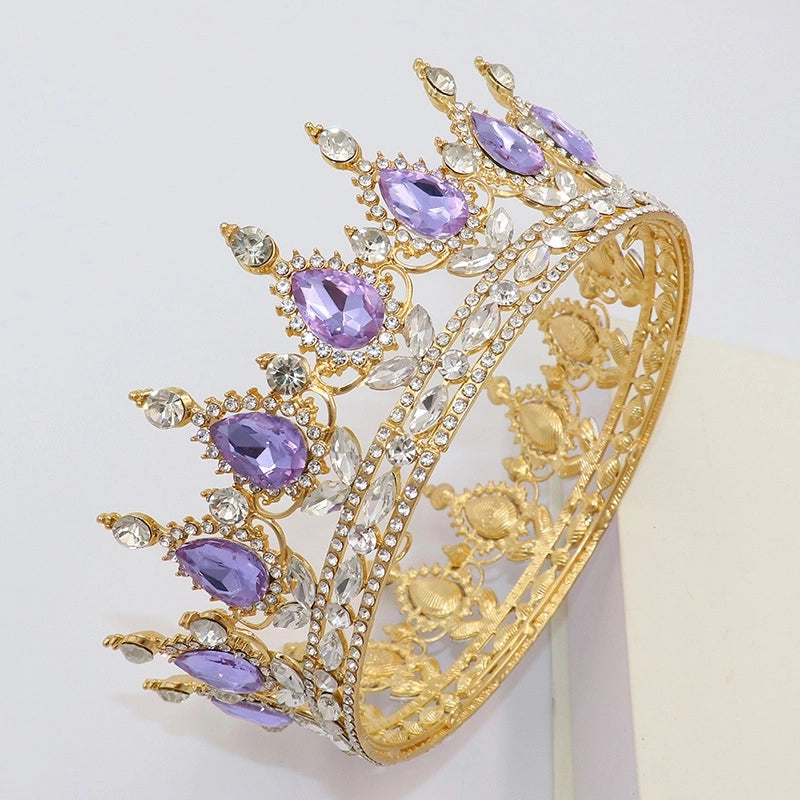 Women’s Elegant Crown Alloy Inlay Zircon Crown