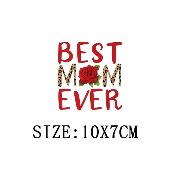 Mom&Baby Thermal Sticker On T-shirt DIY Washable Iron On Transfer For Clothing Loveful Design On Parent-children Clothes Patches